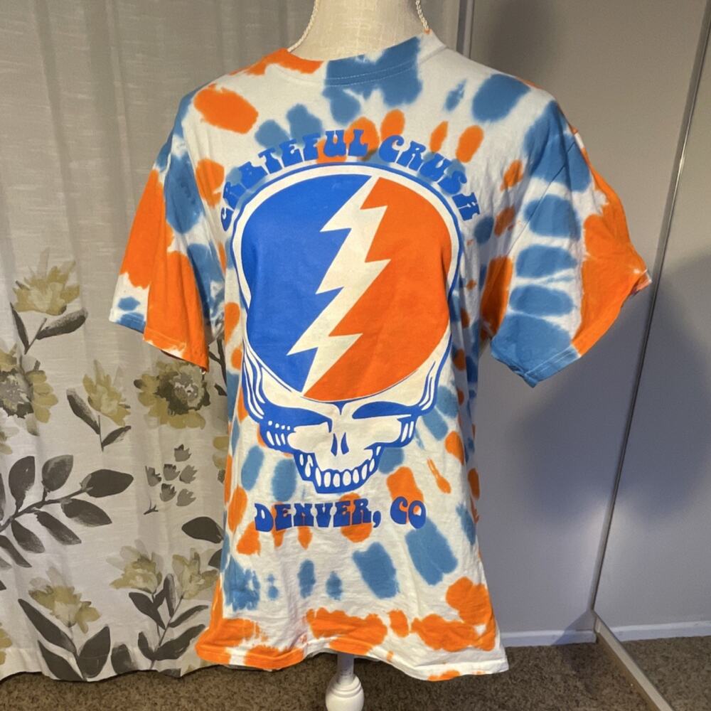 Grateful Dead Orange Crush Tie Dye T Denver Broncos Men’s M - Picture 2 of 7